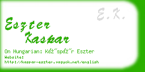 eszter kaspar business card